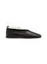 Main View - Click To Enlarge - JIL SANDER - Braided Detail Detachable Metal Ankle Hoop Leather Ballerina Flats