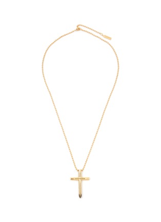 Main View - Click To Enlarge - NUMBERING - 14K Gold Plated Brass Screwdriver Cross Necklace