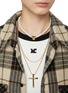 Figure View - Click To Enlarge - NUMBERING - 14K Gold Plated Brass Screwdriver Cross Necklace