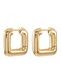 NÚMBERING - Square Volume 14K Gold Plated Brass Hoop Earring