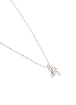 Detail View - Click To Enlarge - NUMBERING - Rhodium Plated Sterling Silver Teddy Bear Necklace