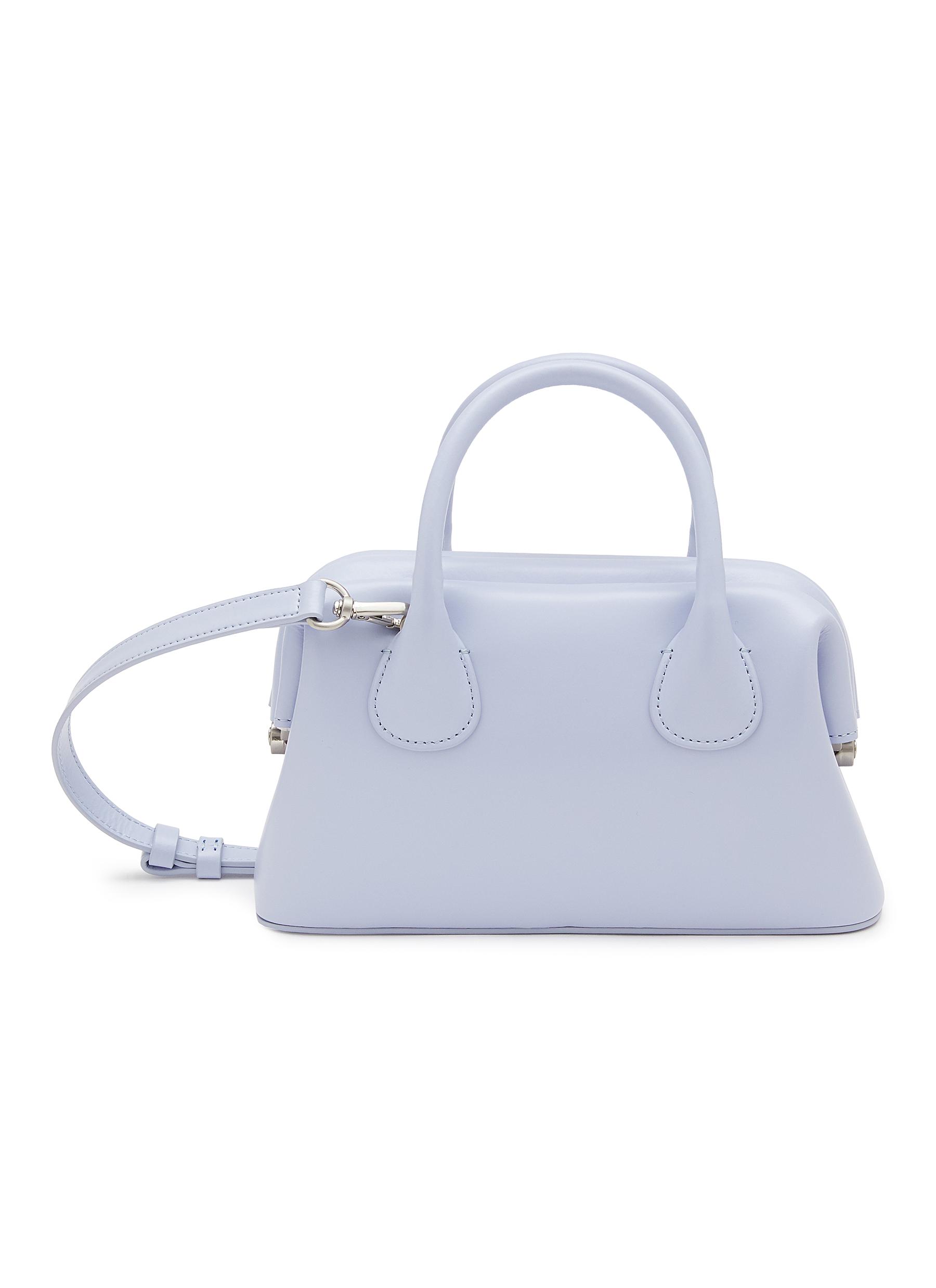 Osoi Mini Boat Leather Top Handle Bag In Blue | ModeSens