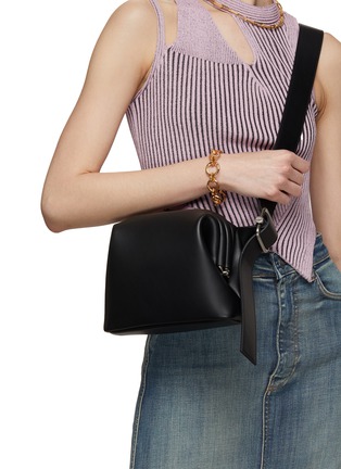 Mini ‘Brot’ Adjustable Strap Leather Crossbody Bag