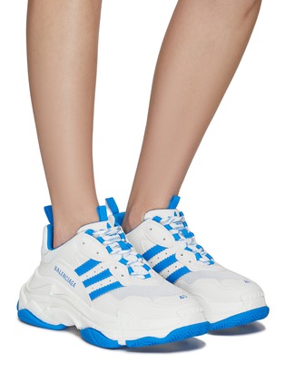 Figure View - Click To Enlarge - BALENCIAGA - X ADIDAS ‘TRIPLE S’ LOW TOP LACE UP SNEAKERS