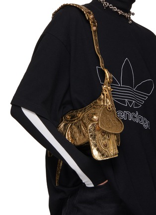 Figure View - Click To Enlarge - BALENCIAGA - ‘Le Cagole XS’ Arena Lamb Leather Shoulder Bag