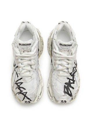 Detail View - Click To Enlarge - BALENCIAGA - ‘Runner’ Graffiti Logo Print Low Top Sneakers