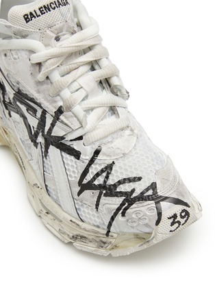 Detail View - Click To Enlarge - BALENCIAGA - ‘Runner’ Graffiti Logo Print Low Top Sneakers