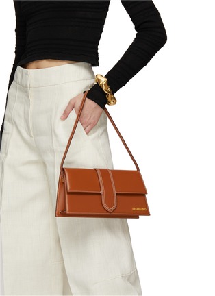 Figure View - Click To Enlarge - JACQUEMUS - Long 'Le Bambino' Leather Shoulder Bag