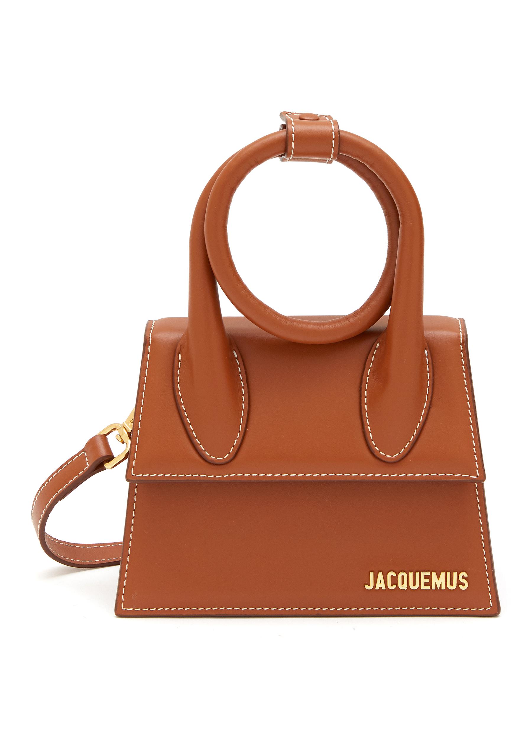 JACQUEMUS 'Le Chiquito Noeud' Convertible Top Handle Leather Crossbody Bag