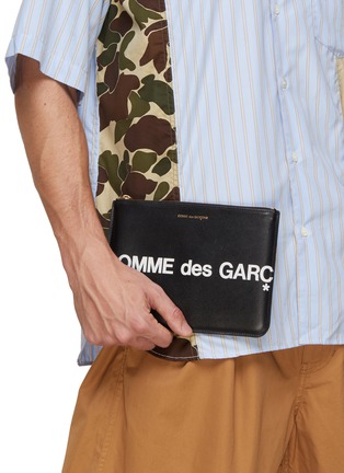COMME DES GARCONS | Logo Print Leather Pouch