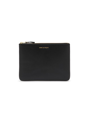 Main View - Click To Enlarge - COMME DES GARÇONS - Logo Debossing Leather Pouch