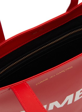 Detail View - Click To Enlarge - COMME DES GARÇONS - Logo Print Leather Tote Bag