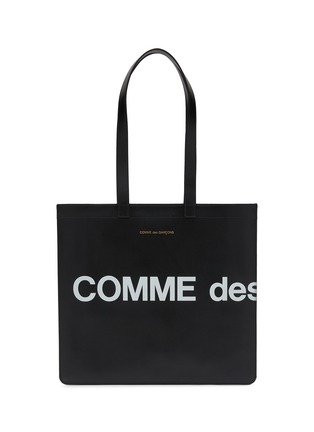 Main View - Click To Enlarge - COMME DES GARÇONS - Logo Print Leather Tote Bag