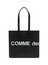 Main View - Click To Enlarge - COMME DES GARÇONS - Logo Print Leather Tote Bag