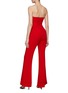 Back View - Click To Enlarge - ROLAND MOURET - STRAPLESS ASYMMETRIC WOOL CREPE JUMPSUIT