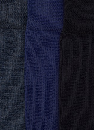 Detail View - Click To Enlarge - FALKE - HAPPY BOX CASUAL COTTON CREW SOCKS — SET OF 3
