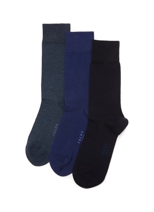 Main View - Click To Enlarge - FALKE - HAPPY BOX CASUAL COTTON CREW SOCKS — SET OF 3