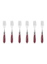 Main View - Click To Enlarge - CASA BUGATTI - ‘Aladdin’ Cake Fork Set of 6 − Red