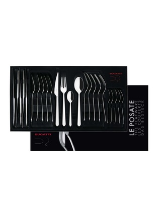 Main View - Click To Enlarge - CASA BUGATTI - ‘Ottagonale’ Full Cutlery Set of 24 − Chromed