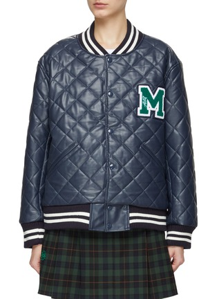 Main View - Click To Enlarge - MARDI MERCREDI - FAUX LEATHER QUILTED JACKET