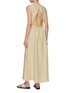 Back View - Click To Enlarge - LE KASHA - Open Back Linen Dress