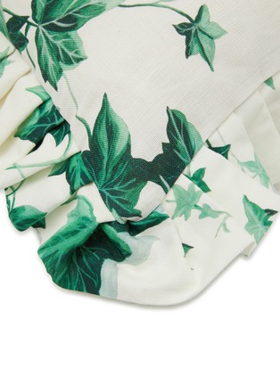 Detail View - Click To Enlarge - HOUSE OF HACKNEY - Hedera Medium Cotton Frilled Cushion — Viridian