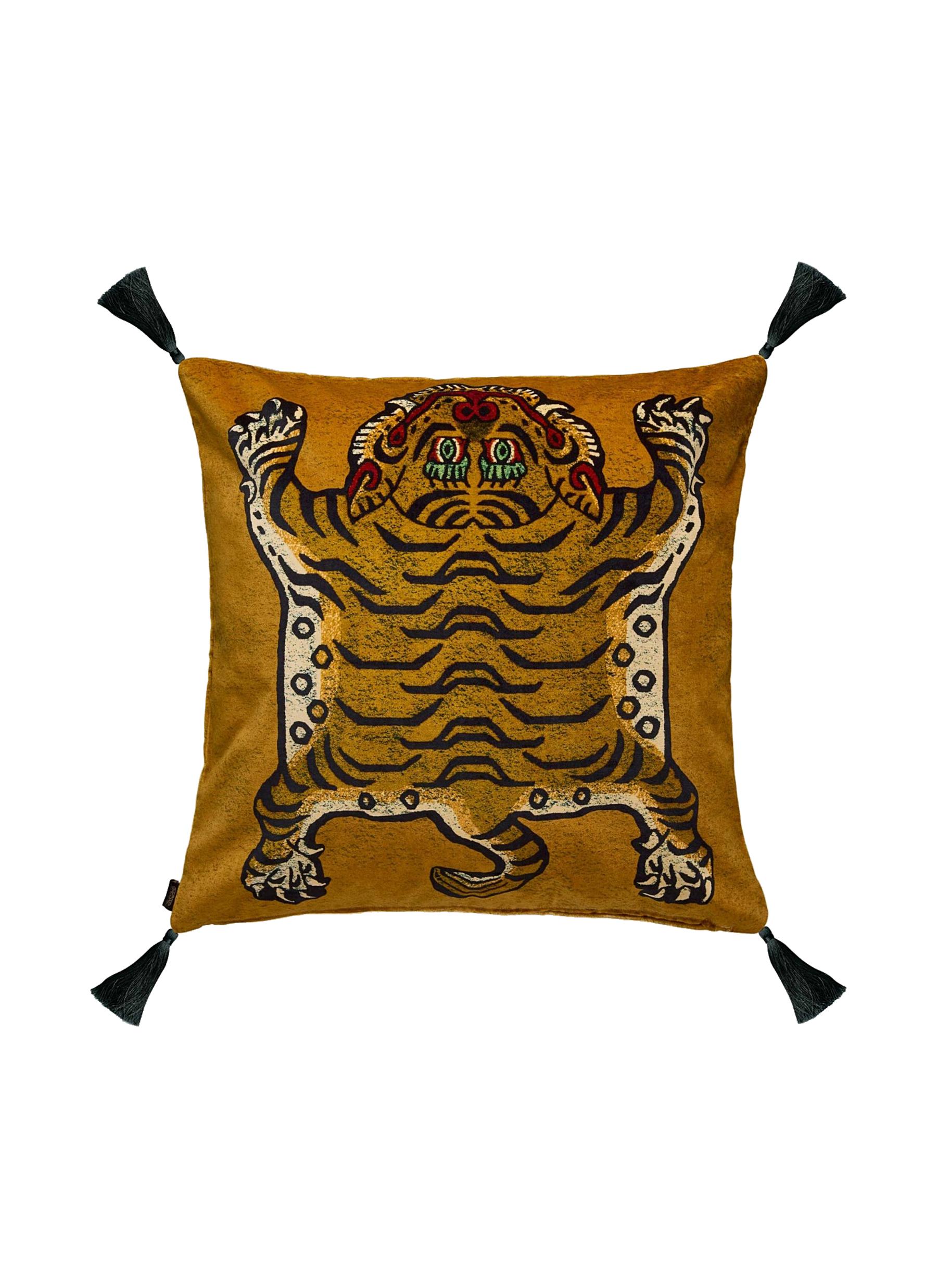 House Of Hackney 'saber' Large Velvet Cushion - Gold