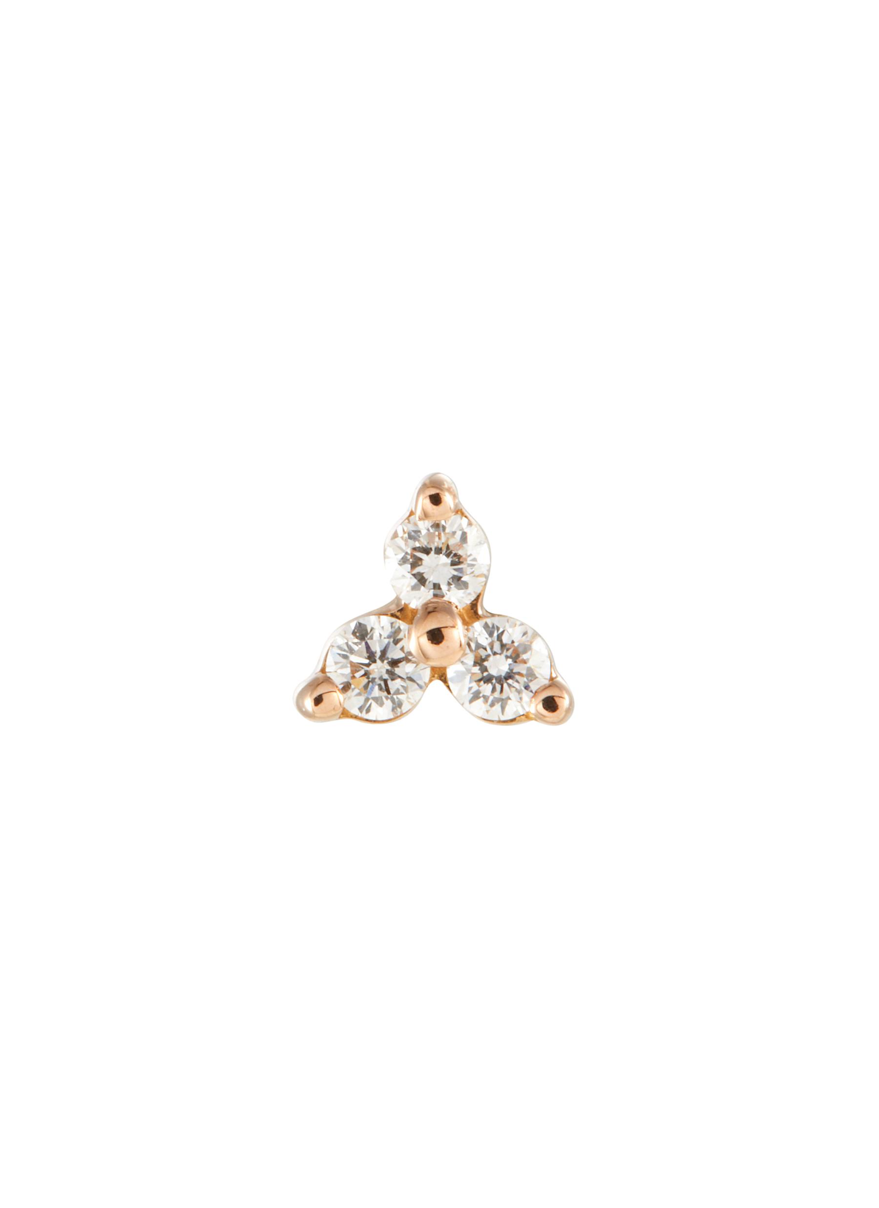 MARIA TASH TRINITY 18K ROSE GOLD DIAMOND EARSTUD Women