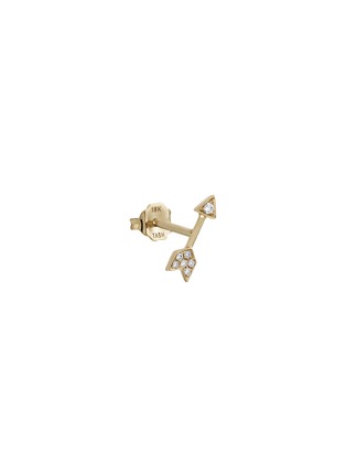 Main View - Click To Enlarge - MARIA TASH - ‘ARROW’ 18K GOLD DIAMOND EARSTUD