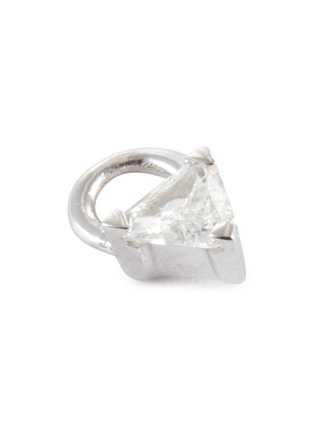 Detail View - Click To Enlarge - MARIA TASH - 18K White Gold Diamond Triangular Charm