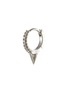Detail View - Click To Enlarge - MARIA TASH - 18K White Gold Diamond Short Spike Hoop Earring