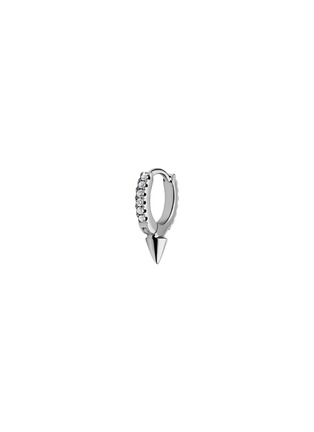 Main View - Click To Enlarge - MARIA TASH - 18K White Gold Diamond Short Spike Hoop Earring
