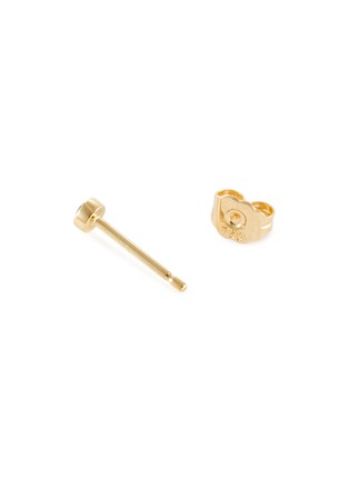 Detail View - Click To Enlarge - MARIA TASH - 18K Gold Black Diamond Round Stud Earring