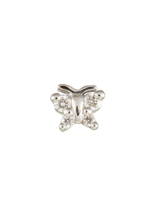 Detail View - Click To Enlarge - MARIA TASH - ‘BUTTERFLY’ 18K WHITE GOLD DIAMOND EARSTUD