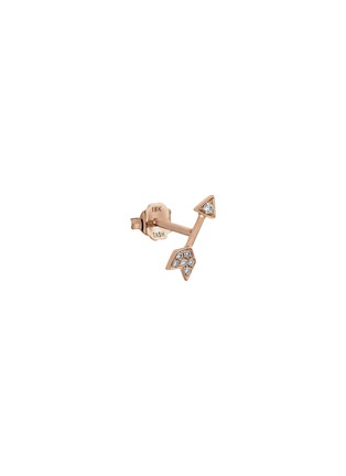 Main View - Click To Enlarge - MARIA TASH - ‘ARROW’ 18K ROSE GOLD DIAMOND EARSTUD