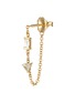 Main View - Click To Enlarge - MARIA TASH - BAGUETTE TRIANGLE DIAMOND 18K GOLD CHAIN WRAP STUD EARRING