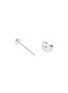 Detail View - Click To Enlarge - MARIA TASH - 18K White Gold Black Diamond Round Stud Earring