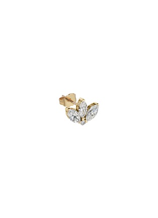 Main View - Click To Enlarge - MARIA TASH - 18K Gold Diamond Lotus Stud Earring