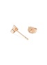 Detail View - Click To Enlarge - MARIA TASH - 18K Rose Gold Diamond Large Trinity Stud Earring