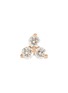 Main View - Click To Enlarge - MARIA TASH - 18K Rose Gold Diamond Large Trinity Stud Earring