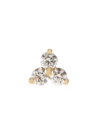 Main View - Click To Enlarge - MARIA TASH - 18K Gold Diamond Large Trinity Stud Earring