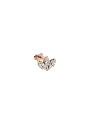Main View - Click To Enlarge - MARIA TASH - 18K Rose Gold Diamond Lotus Stud Earring