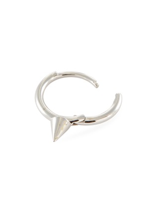 Detail View - Click To Enlarge - MARIA TASH - 14K White Gold Short Spike Hoop Earring