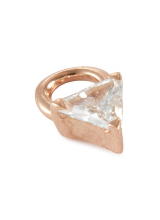 Detail View - Click To Enlarge - MARIA TASH - 18K Rose Gold Diamond Triangular Charm