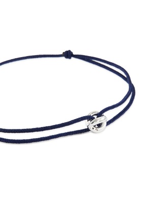Detail View - Click To Enlarge - LE GRAMME - 1G POLISHED STERLING SILVER NAVY ENTRELACS CORD BRACELET