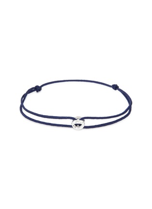 Main View - Click To Enlarge - LE GRAMME - 1G POLISHED STERLING SILVER NAVY ENTRELACS CORD BRACELET