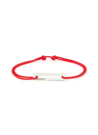 Main View - Click To Enlarge - LE GRAMME - 1.7G SLICK POLISHED STERLING SILVER RED CORD BRACELET