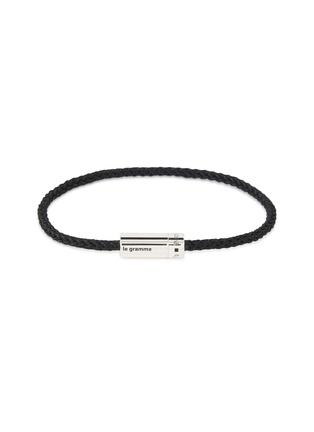 Main View - Click To Enlarge - LE GRAMME - 7G CABLE NATO  STERLING SILVER BLACK BRACELET