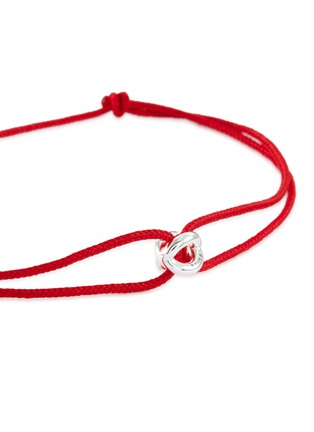 Detail View - Click To Enlarge - LE GRAMME - 1G POLISHED STERLING SILVER RED ENTRELACS CORD BRACELET