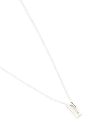 Detail View - Click To Enlarge - LE GRAMME - 1.5G POLISHED BRUSHED STERLING SILVER RECTANGLE PENDANT NECKLACE